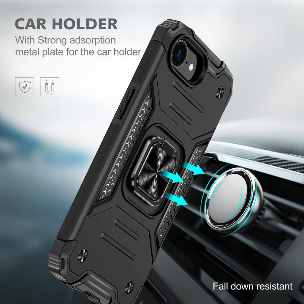 iPhone 16e Rugged Tough Case Shockproof Hybrid Cover BLACK
