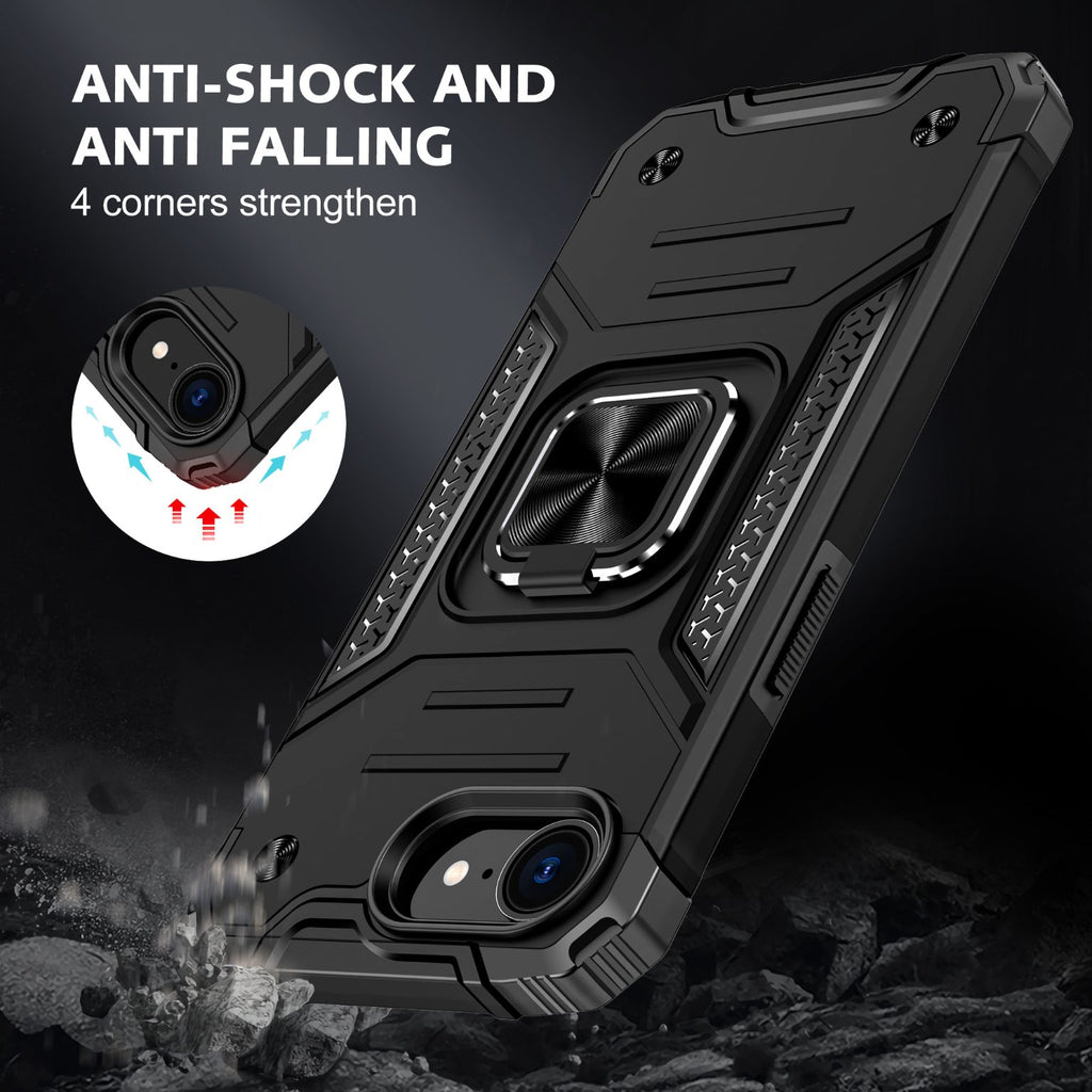 iPhone 16e Rugged Tough Case Shockproof Hybrid Cover BLACK