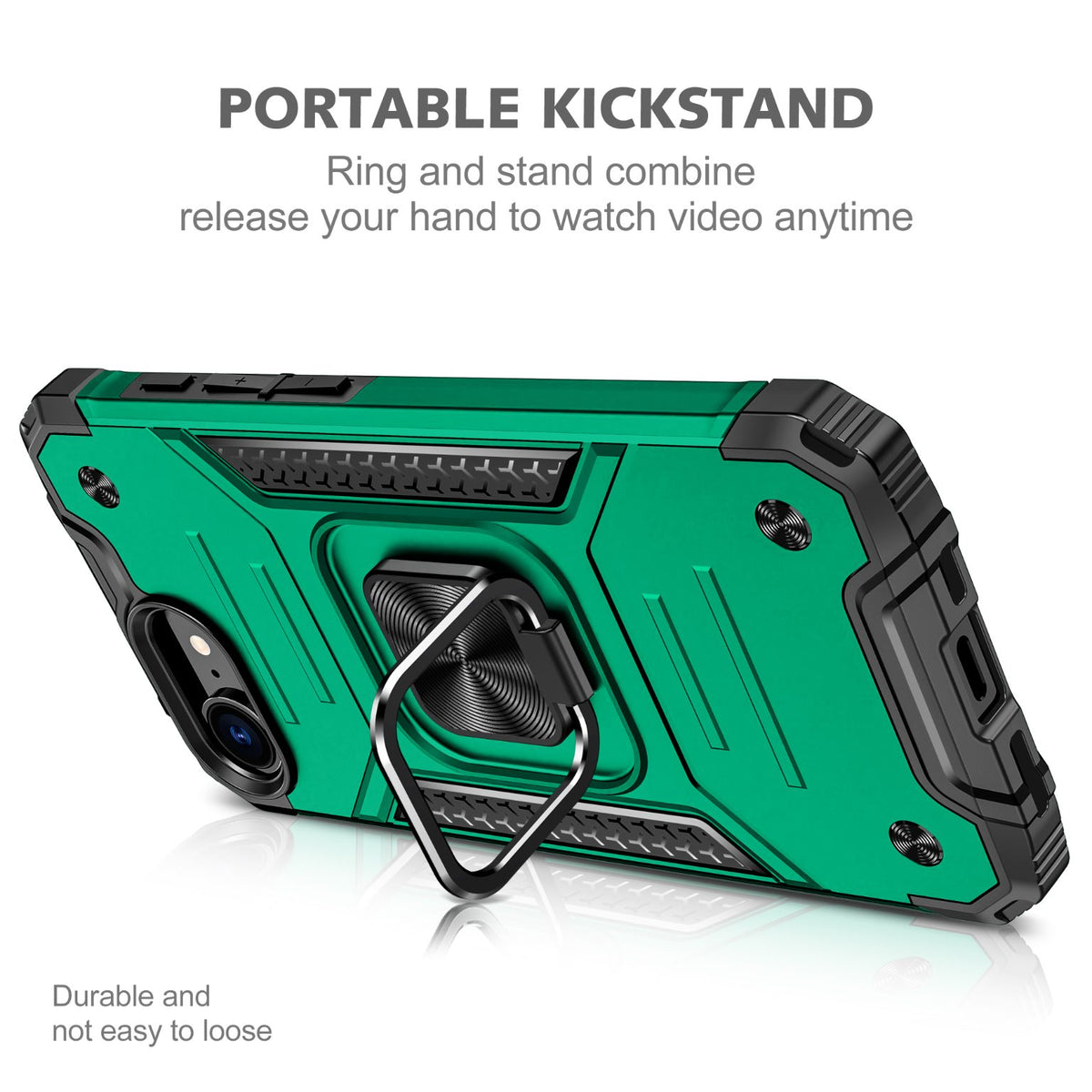 iPhone 16e Rugged Tough Case Shockproof Hybrid Cover DARK GREEN
