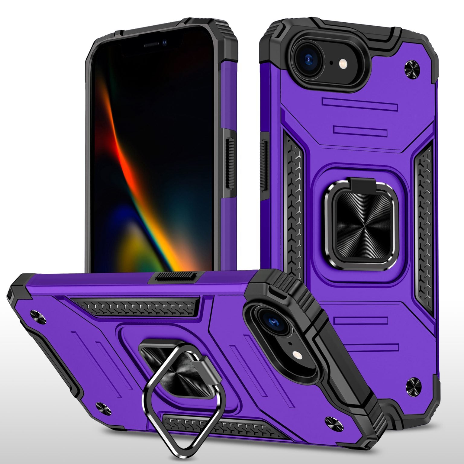 iPhone 17e Rugged Tough Case Shockproof Hybrid Cover PURPLE