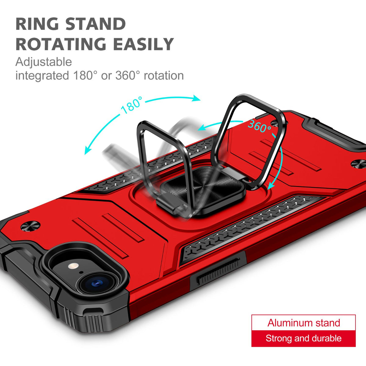 iPhone 17e Rugged Tough Case Shockproof Hybrid Cover RED