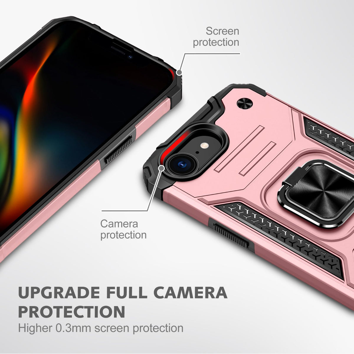 iPhone 17e Rugged Tough Case Shockproof Hybrid Cover PINK