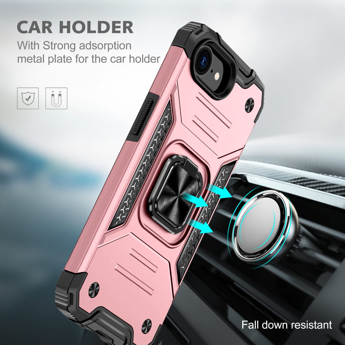 iPhone 16e Rugged Tough Case Shockproof Hybrid Cover PINK