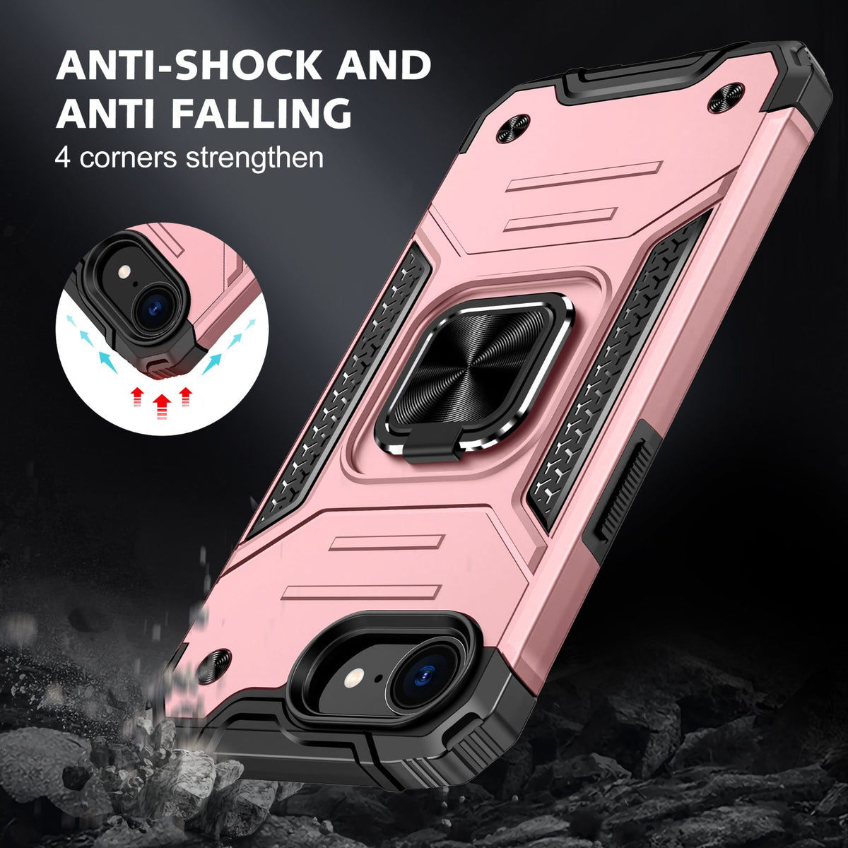 iPhone 16e Rugged Tough Case Shockproof Hybrid Cover PINK