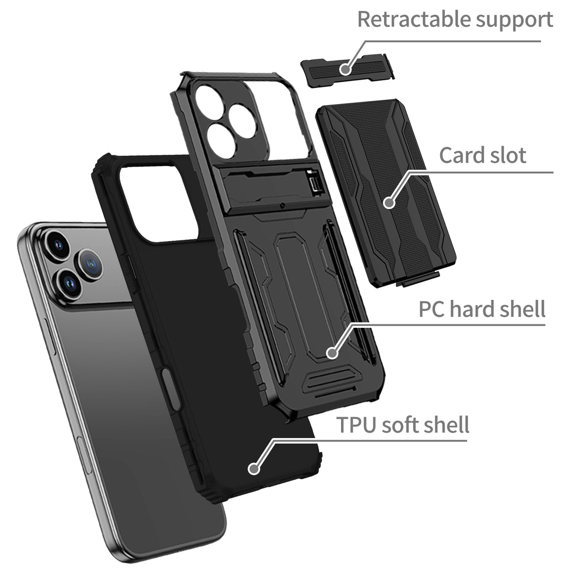 Armor Case for iPhone 18 Pro (Black)