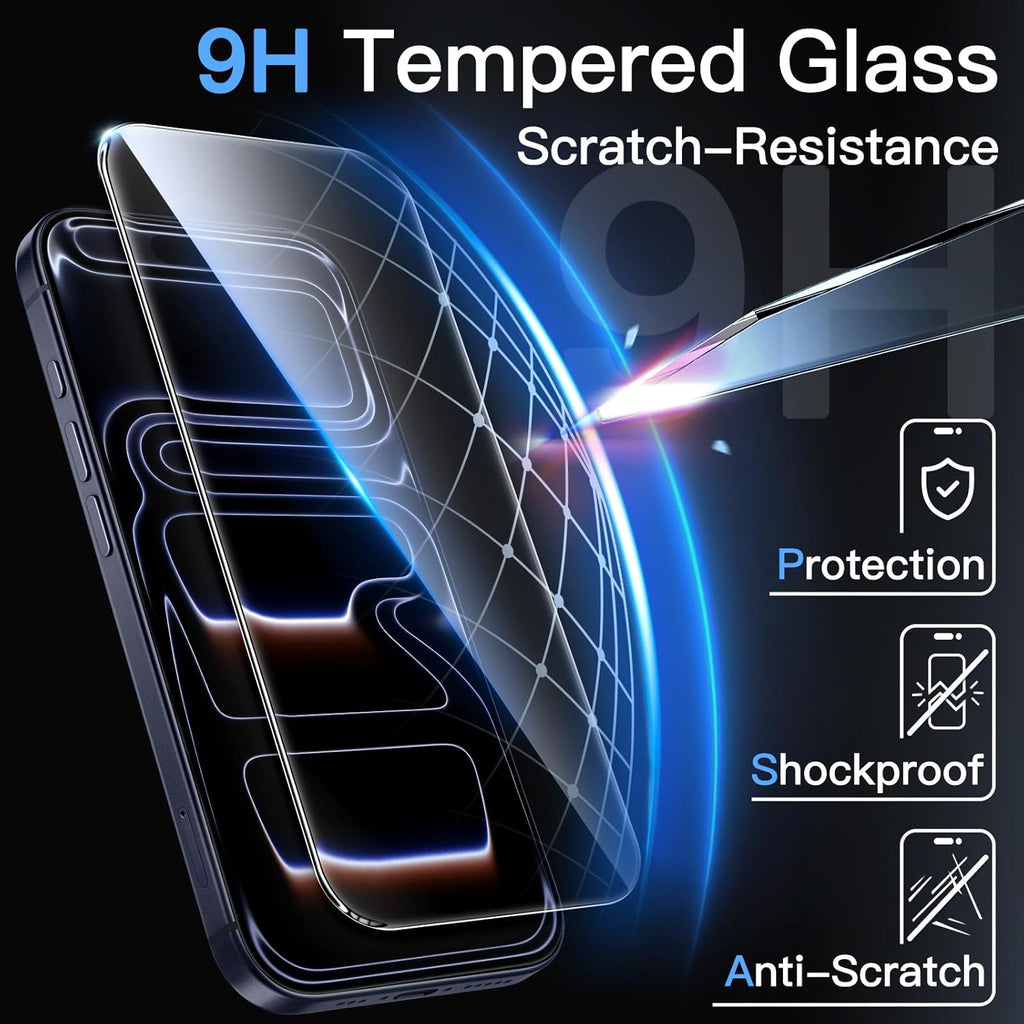 2PCS Glass Screen Protector for iPhone 17 Pro Max
