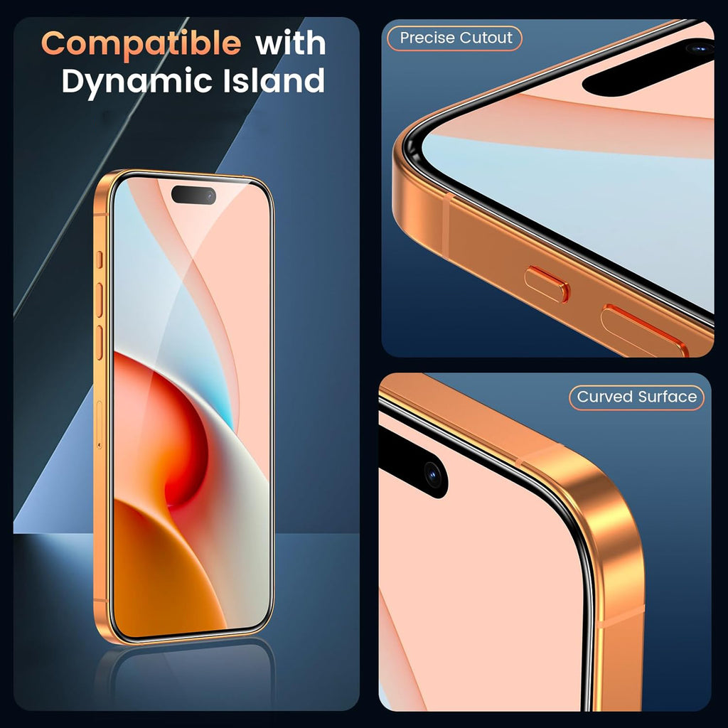 2PCS Glass Screen Protector for iPhone 17 Pro Max
