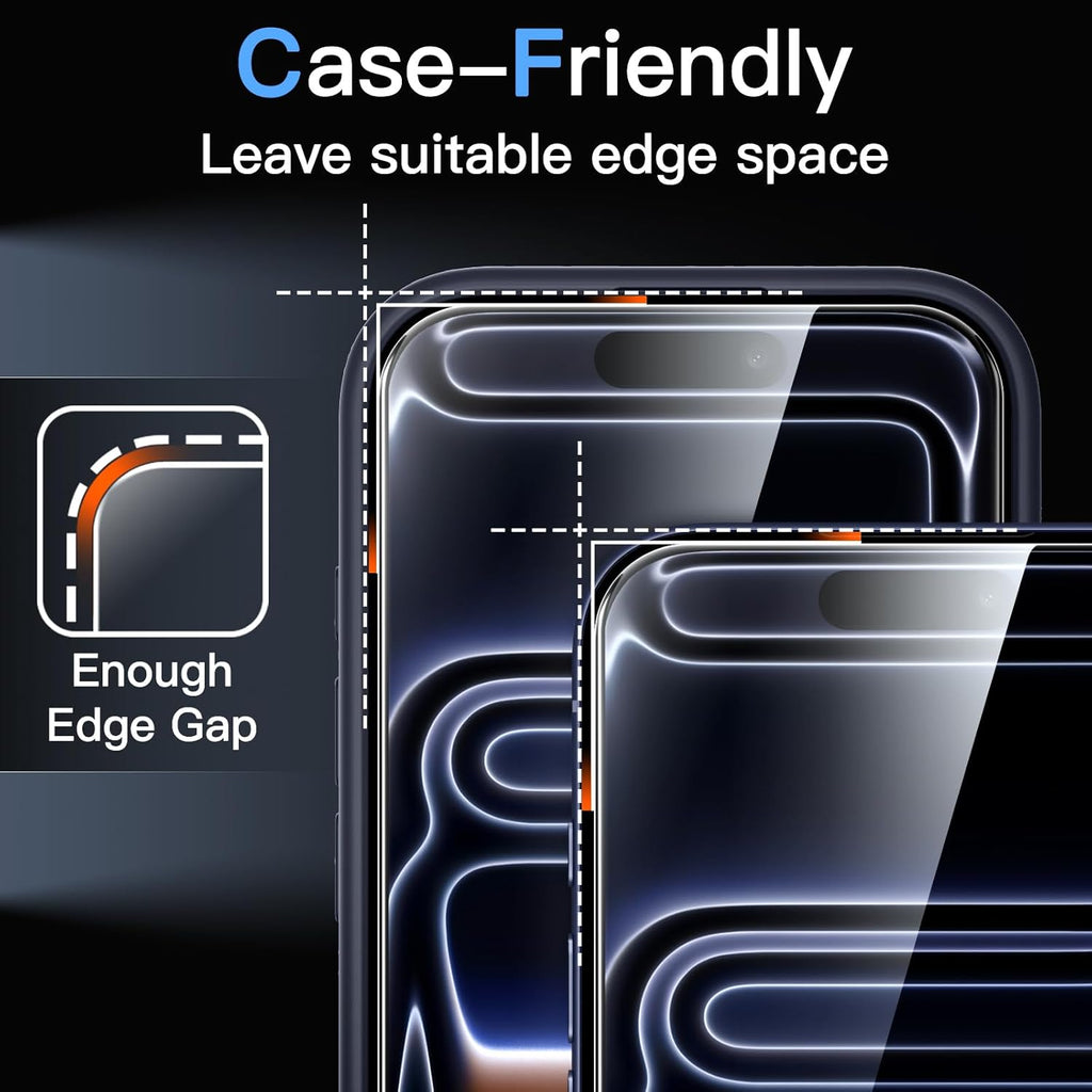 2PCS Glass Screen Protector for iPhone 17 Pro Max