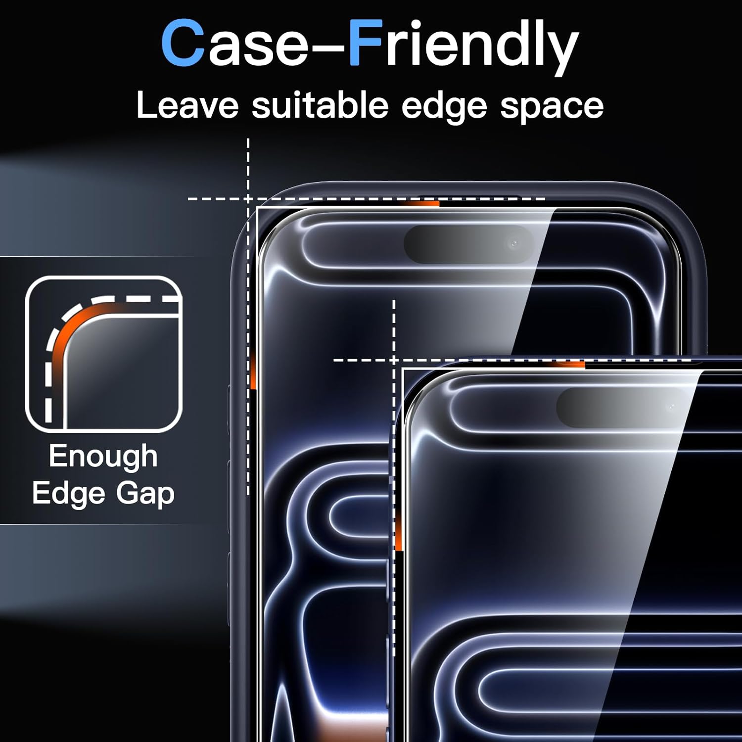 2PCS Glass Screen Protector for iPhone 17 Pro Max