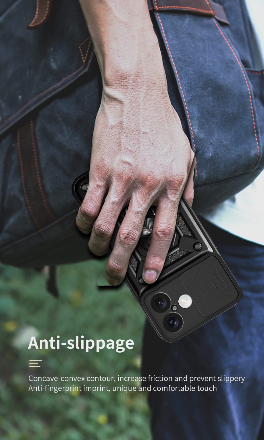 iPhone 17 Tough Case Shockproof Kickstand Cover BLACK