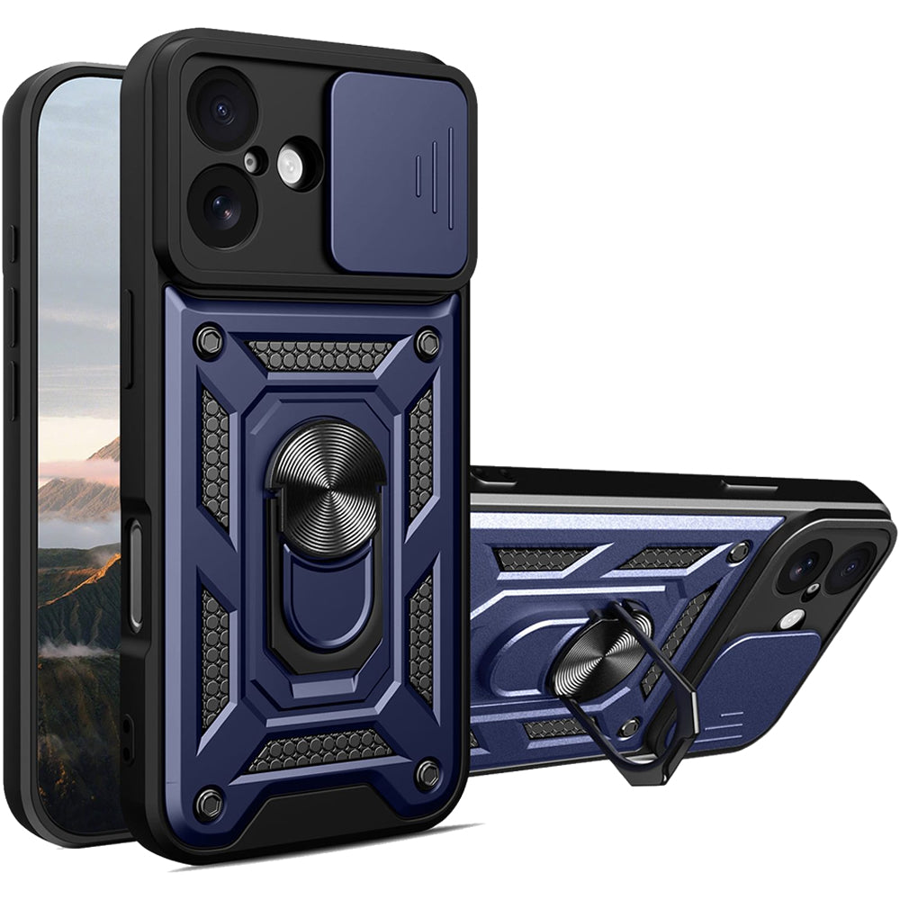 iPhone 17 Tough Case Shockproof Kickstand Cover BLUE