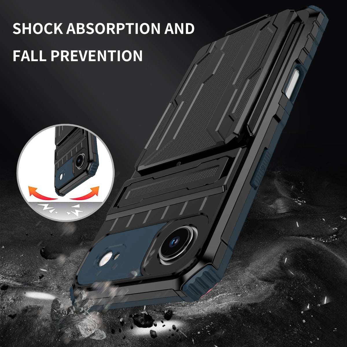 iPhone Air Heavy Duty Kickstand Case Shockproof Card Holder GREEN