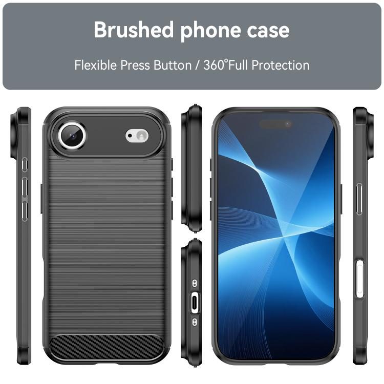 iPhone Air Slim Fit Case Tough Gel TPU Rubber Cover BLACK