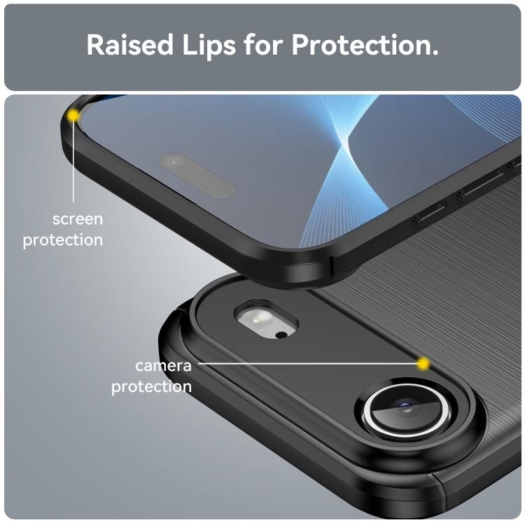 iPhone Air Slim Fit Case Tough Gel TPU Rubber Cover BLACK
