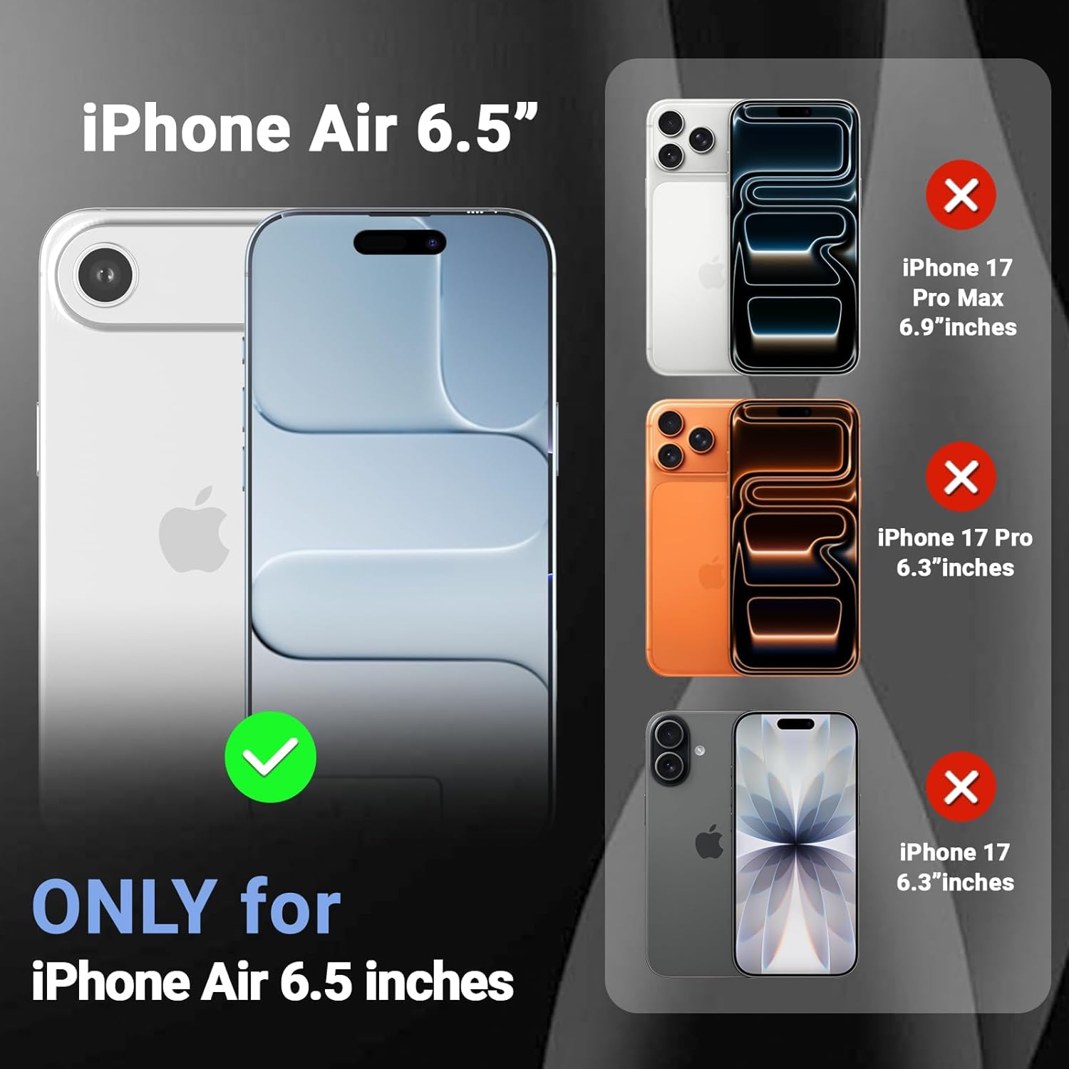 2X Glass Screen Protector for iPhone Air