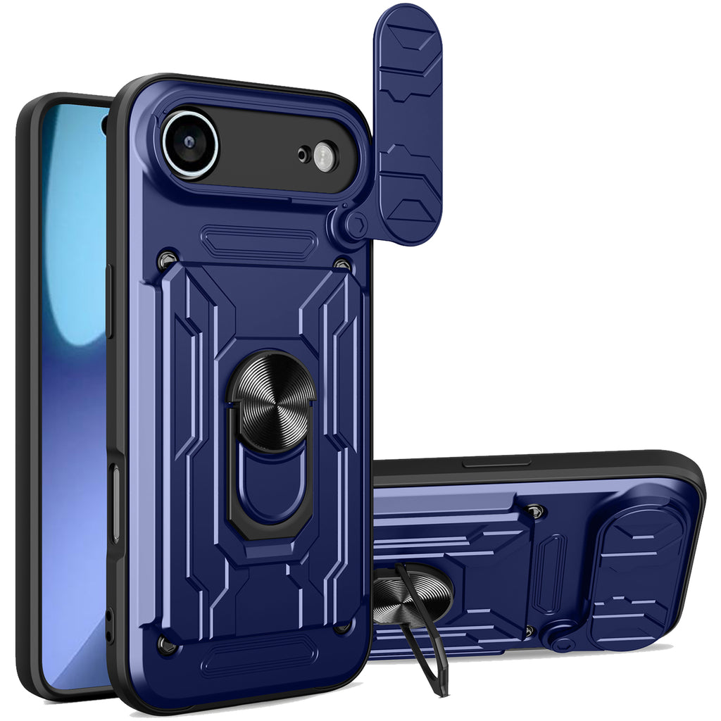 iPhone Air Rugged Shockproof Case Kickstand Card Cover BLUE