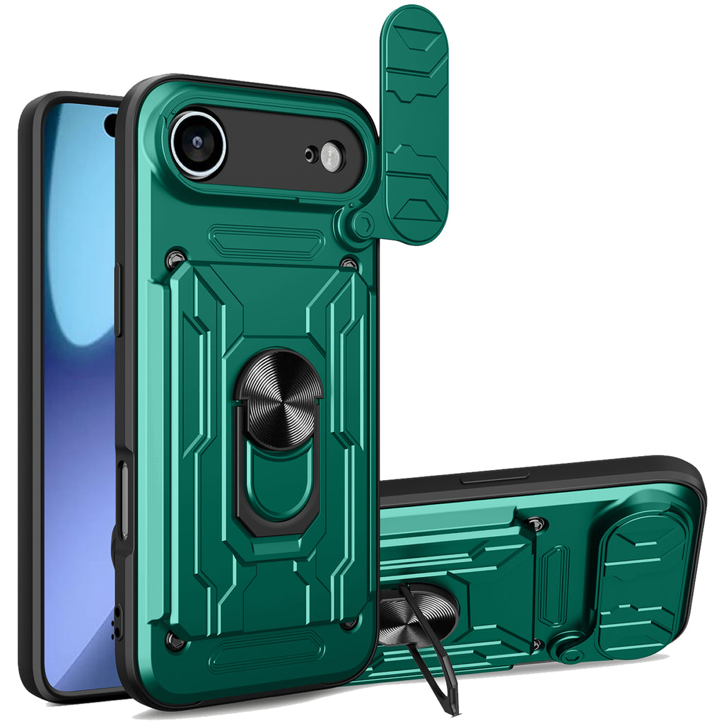 iPhone Air Rugged Shockproof Case Kickstand Card Cover GREEN
