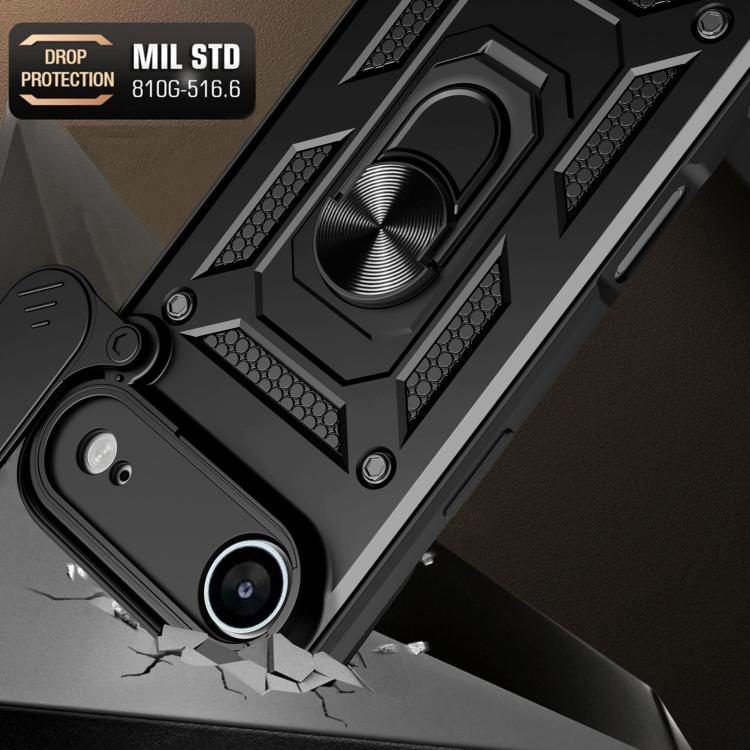 iPhone Air Tough Case Shockproof Kickstand Cover BLACK