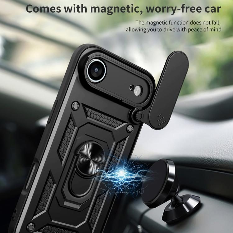iPhone Air Tough Case Shockproof Kickstand Cover BLACK