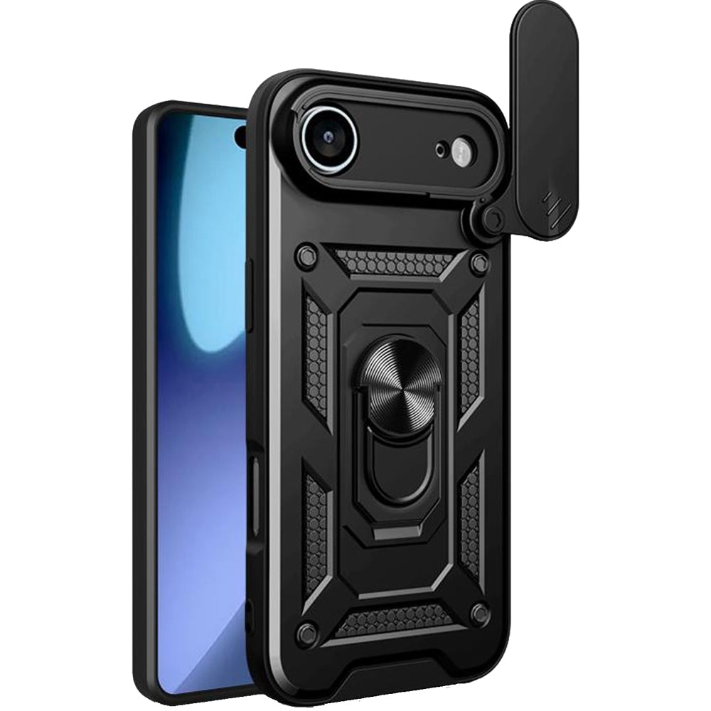 iPhone Air Tough Case Shockproof Kickstand Cover BLACK