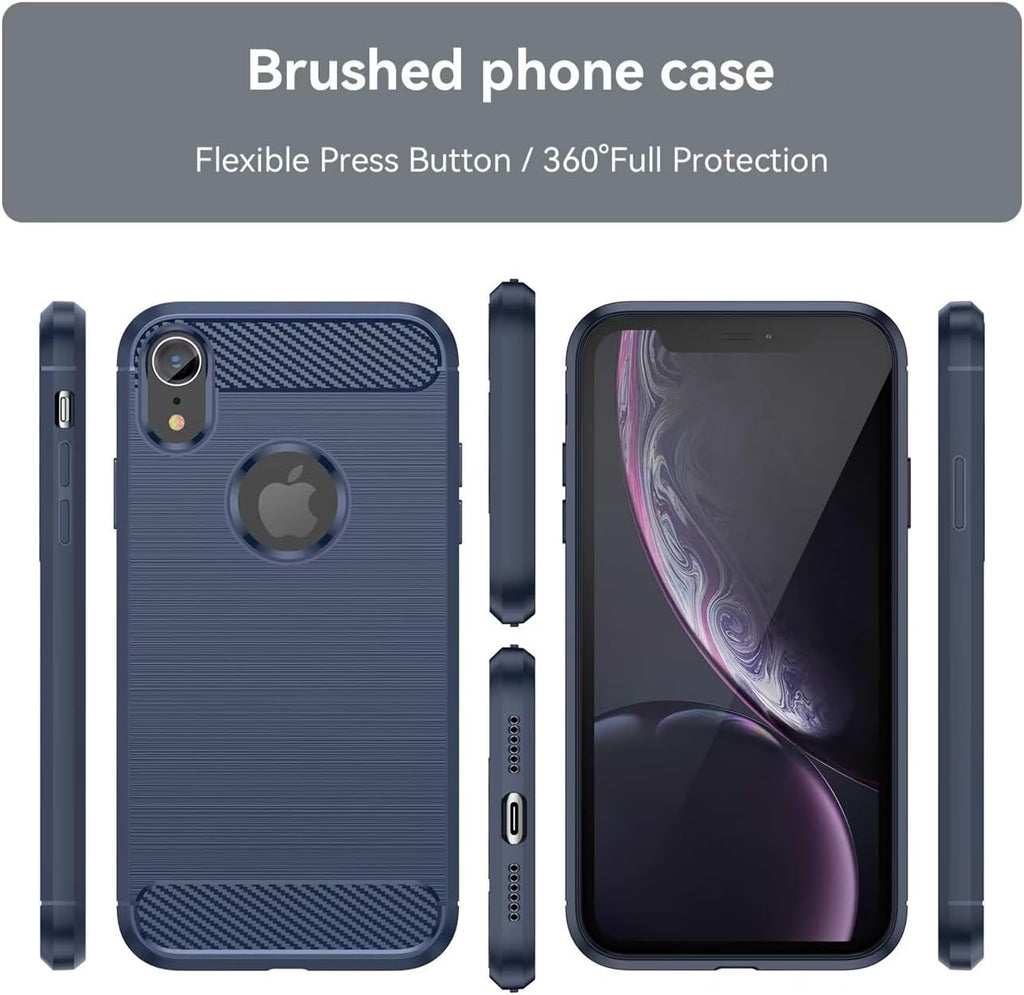 iPhone XR Slim Fit Case Tough Gel TPU Rubber Cover BLUE