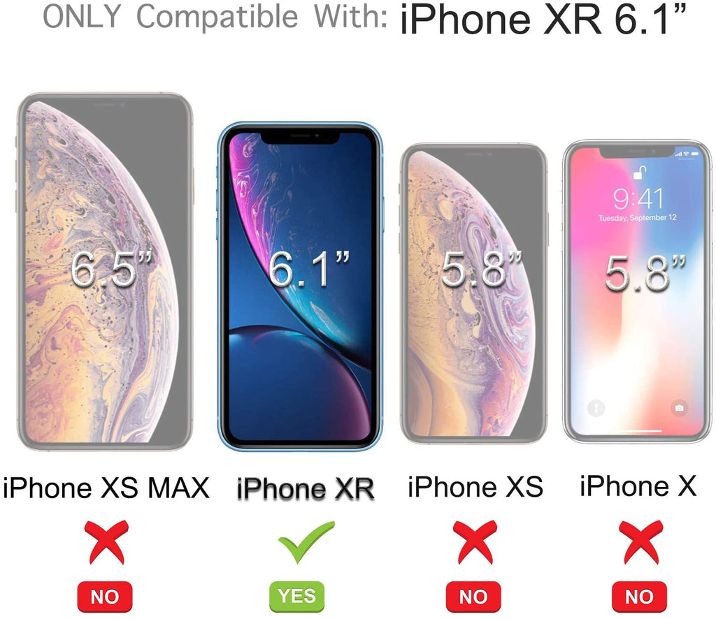 iPhone XR Rugged Tough Case Shockproof Hybrid Cover BLACK