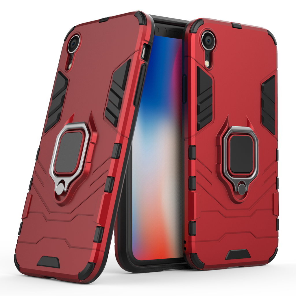 iPhone XR Rugged Tough Case Shockproof Hybrid Cover RED