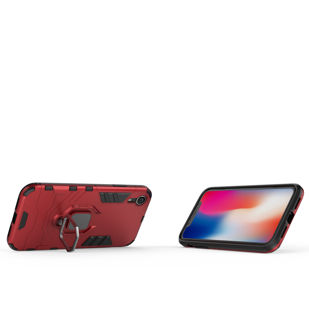 iPhone XR Rugged Tough Case Shockproof Hybrid Cover RED