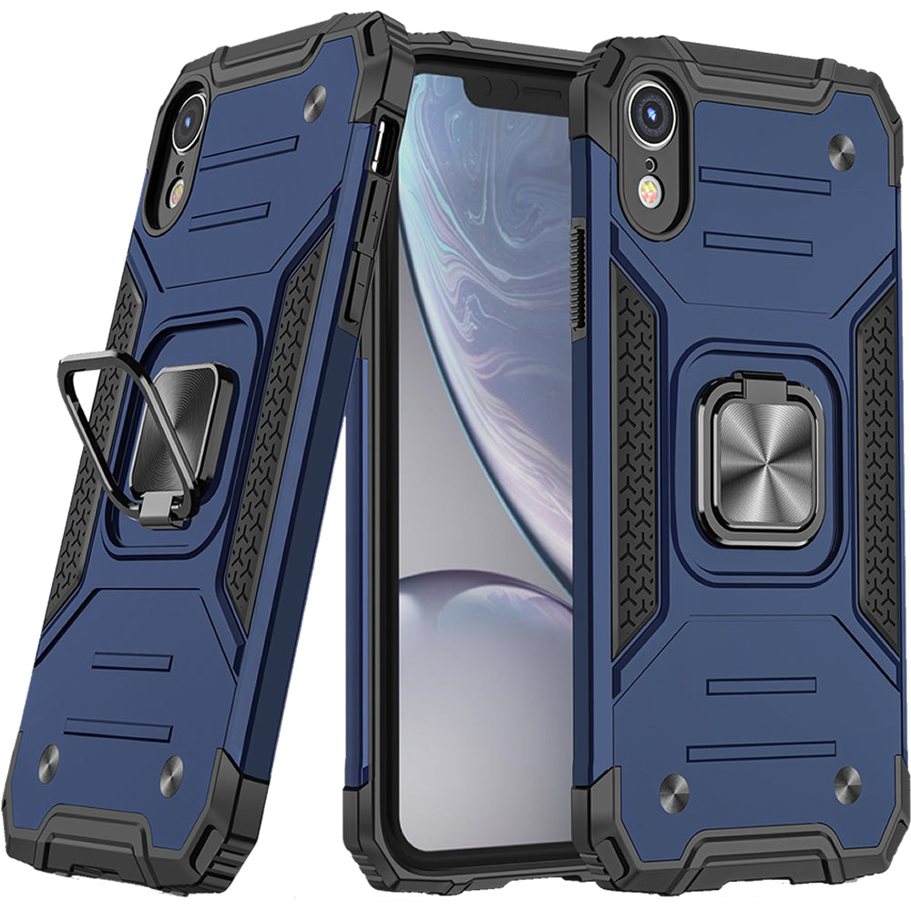 iPhone XR Rugged Tough Case Shockproof Hybrid Cover BLUE
