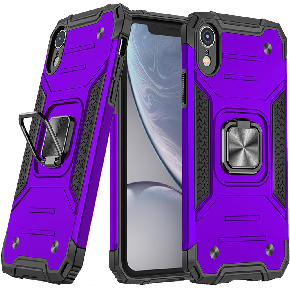 iPhone XR Rugged Tough Case Shockproof Hybrid Cover PURPLE