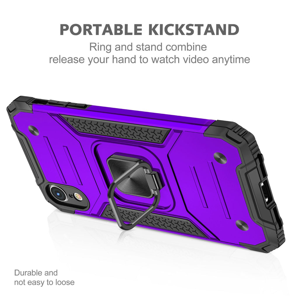 iPhone XR Rugged Tough Case Shockproof Hybrid Cover PURPLE