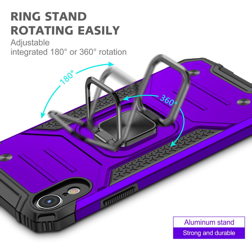 iPhone XR Rugged Tough Case Shockproof Hybrid Cover PURPLE