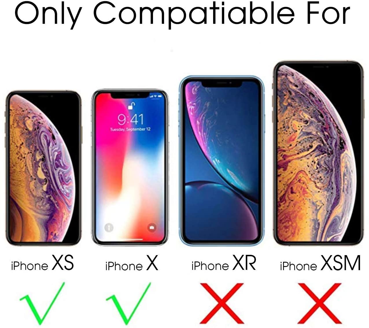 2x iPhone XS Glass Screen Protector