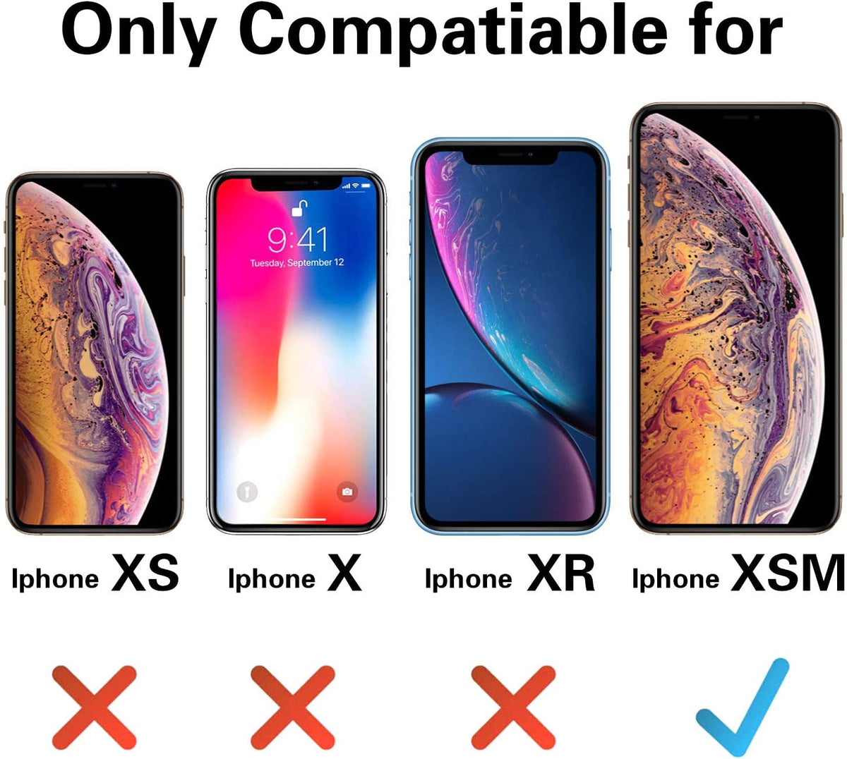 2x iPhone XS Max Glass Screen Protector